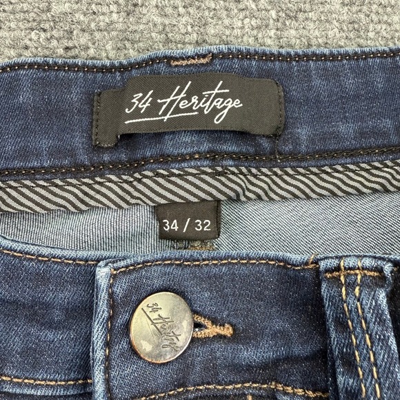34 Heritage Jeans Mens 34/32 (Fits 32x30) Charisma Straight Denim Dark Wash - Picture 2 of 13